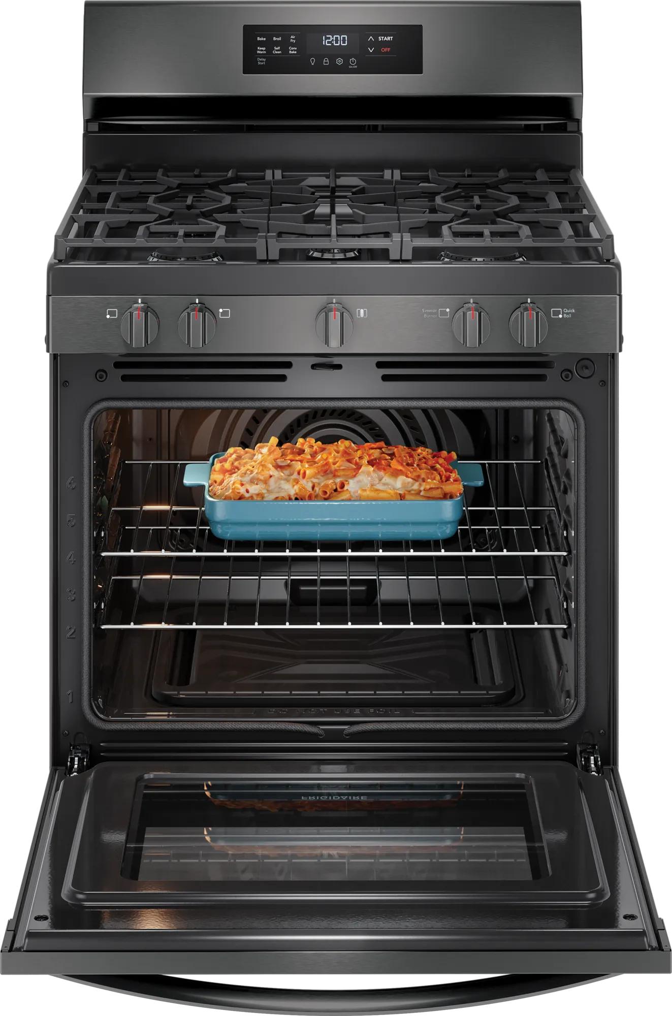 30" Gas Range with Air Fry Black Stainless Steel-FCRG3083AD