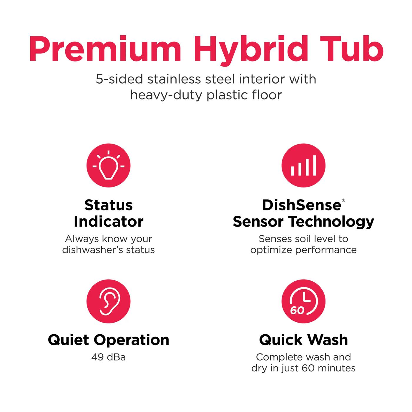 24" Dishwasher White-FDHP4336AW