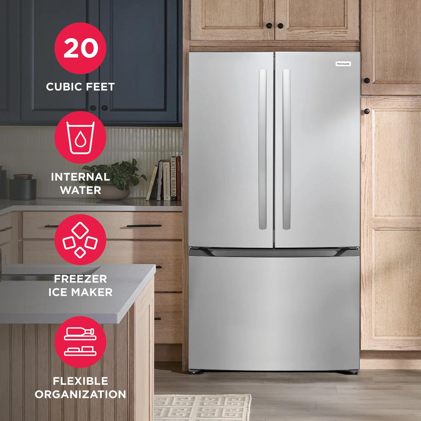 19.8 Cu. Ft. Counter-Depth French Door Refrigerator Stainless Steel-FRFG201LAV