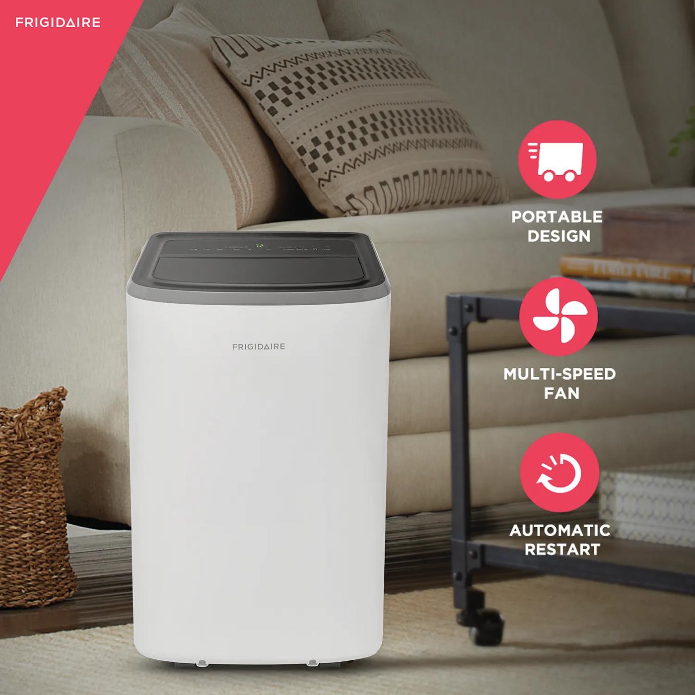 3-in-1 Connected Portable Room Air Conditioner 12,000 BTU (ASHRAE) / 8,000 BTU (DOE) White-FHPW122AC1