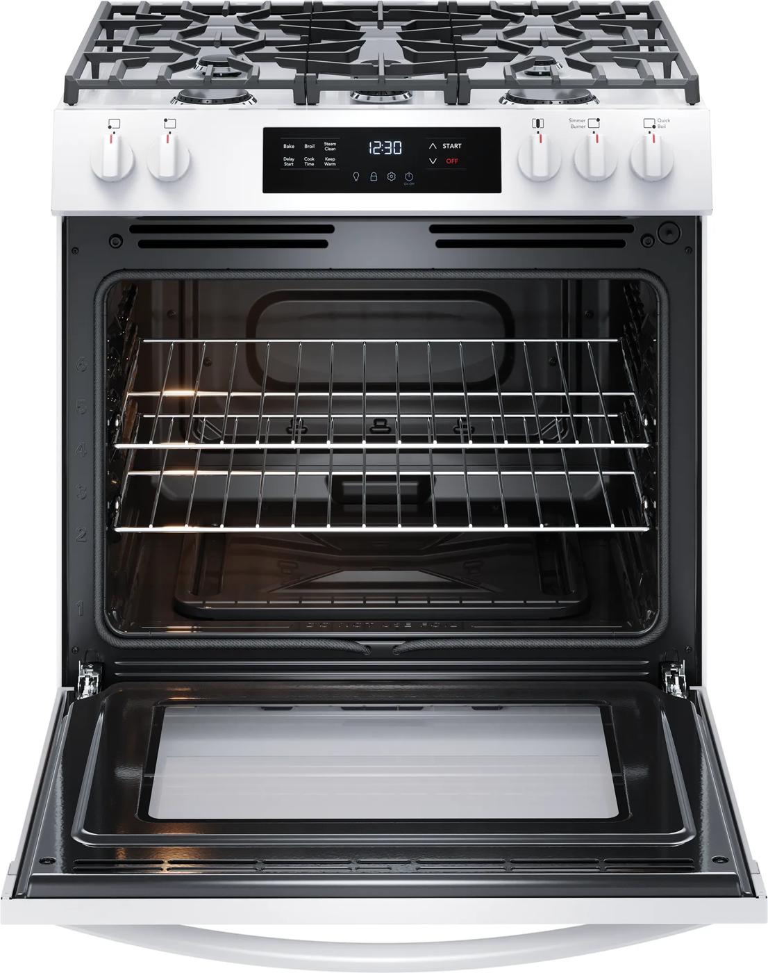 30" Front Control Gas Range with Quick Boil White-FCFG3062AW