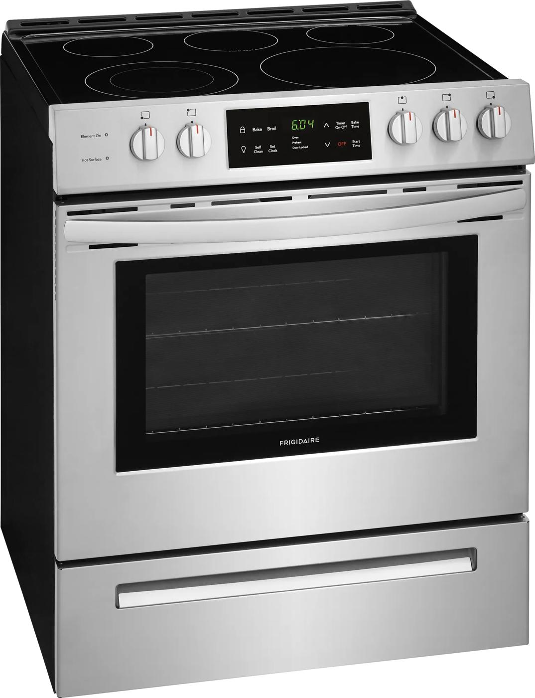30" Front Control Freestanding Electric Range Stainless Steel-CFEH3054US