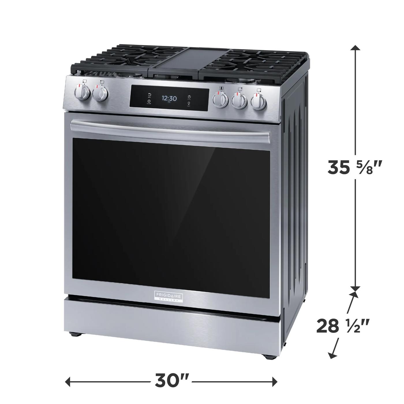 30" Front Control Gas Range with Total Convection Stainless Steel-GCFG3060BF