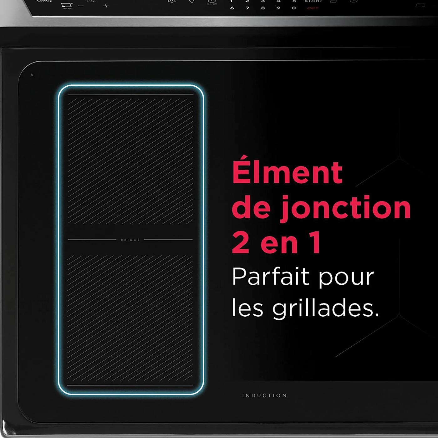 Cuisinière à induction autonome de 30 po avec friture à air chaud Acier inoxydable-GCRI306CBF