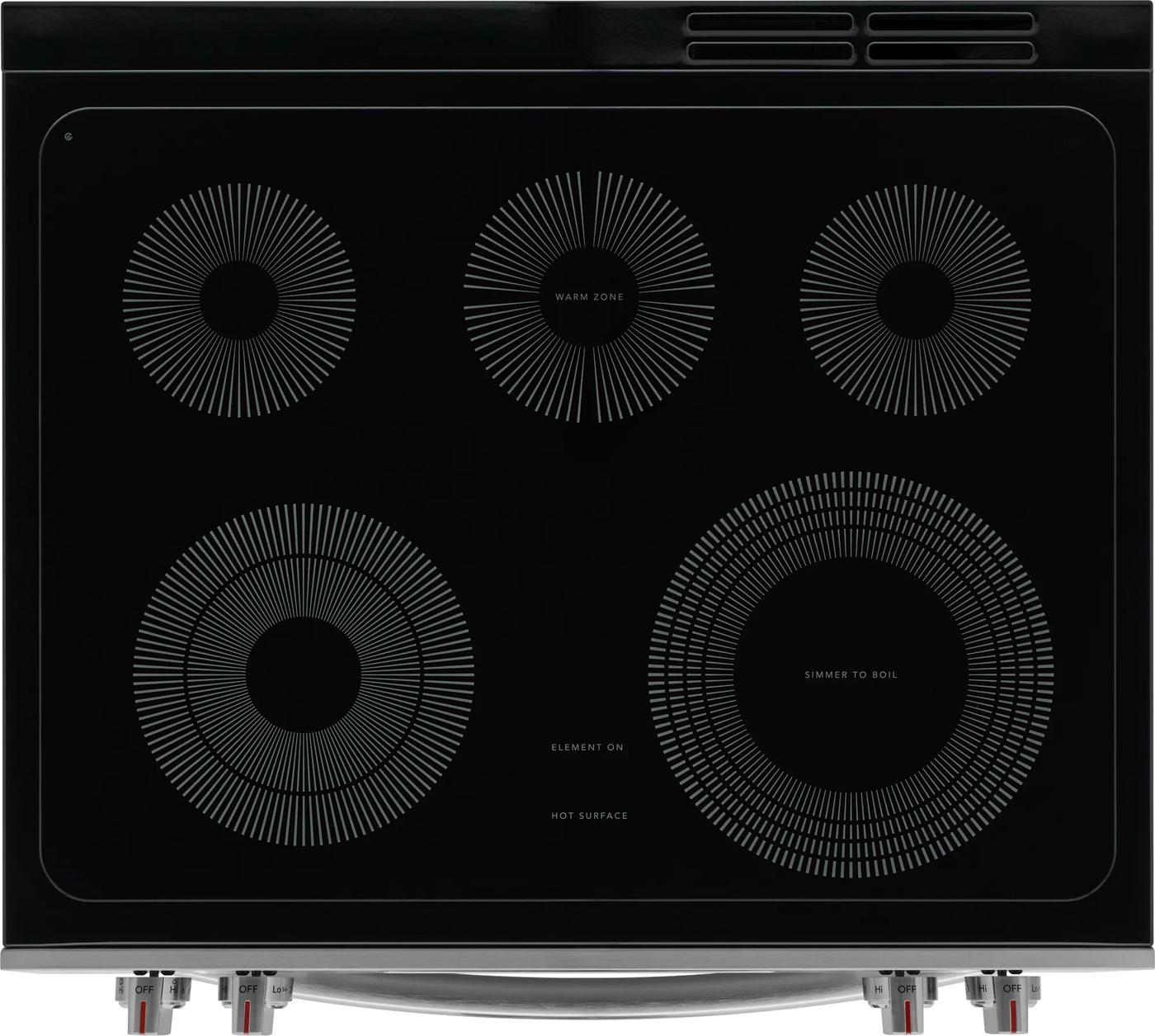 Cuisinière électrique à commande frontale de 30 po avec convection totale Acier inoxydable-GCFE305CBF