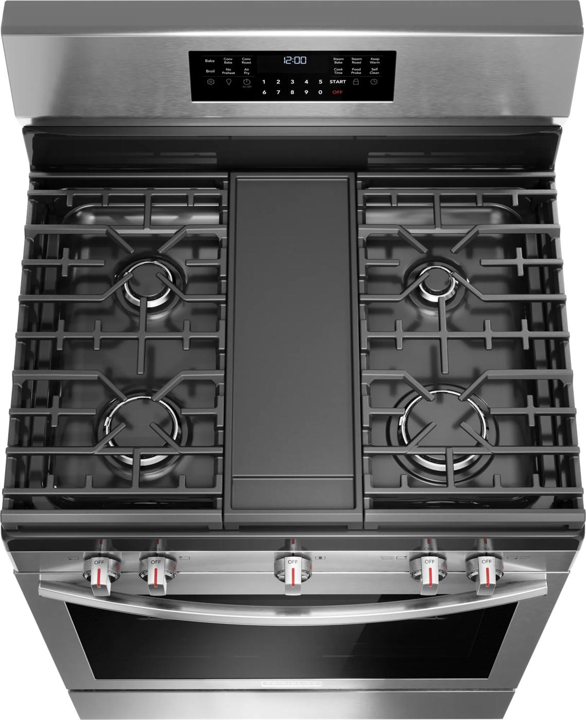 30" Rear Control Gas Range with Total Convection Stainless Steel-GCRG3060BF