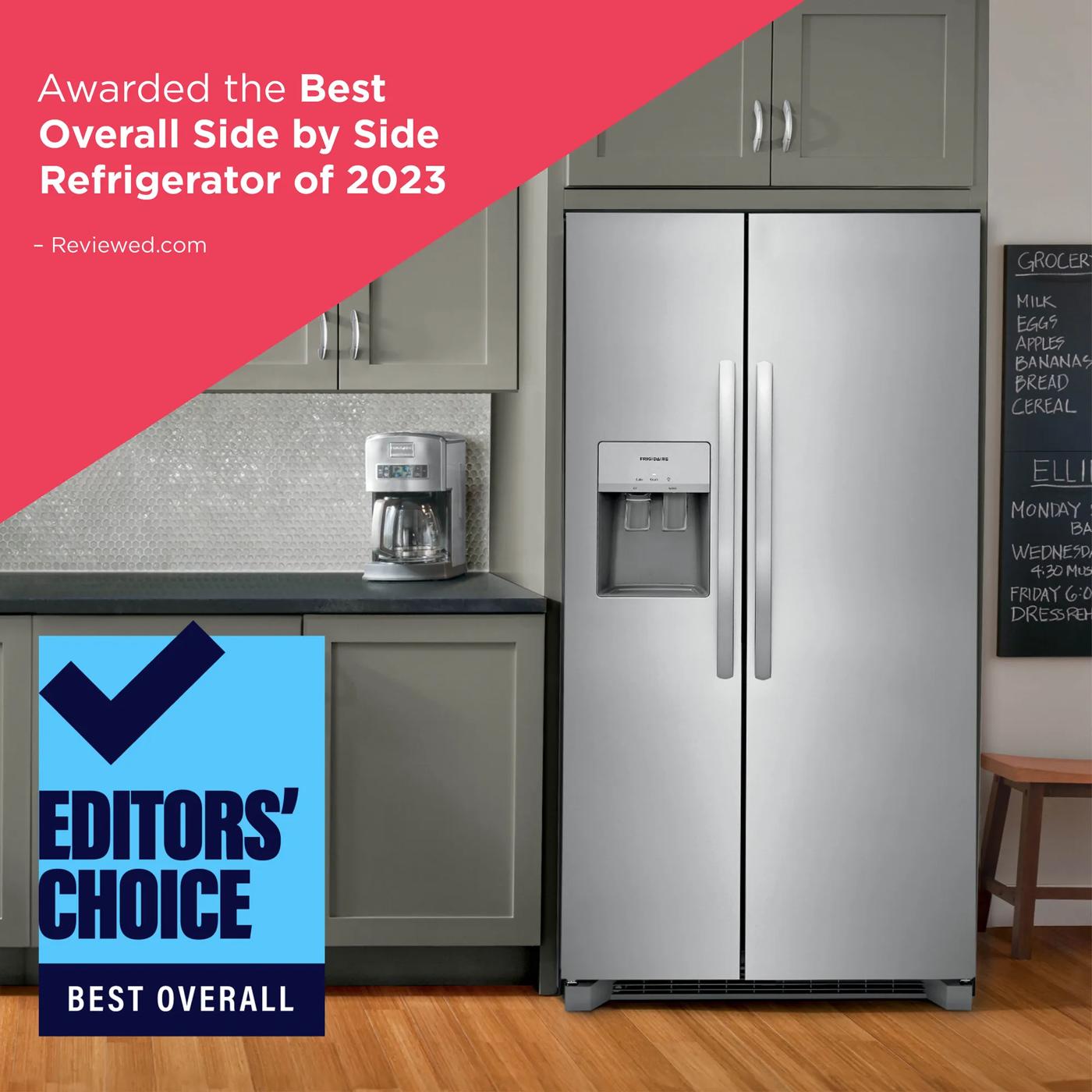 26 Cu. Ft. 36" Standard Depth Side by Side Refrigerator Stainless Steel-FRSS2623AS