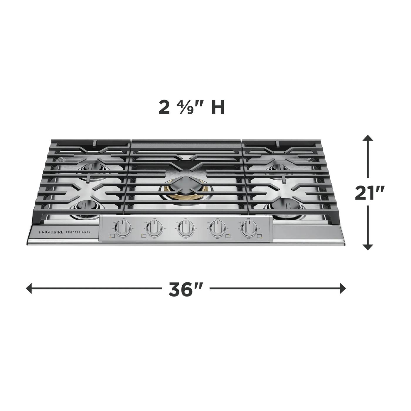 36" Gas Cooktop Stainless Steel-PCCG3680AS