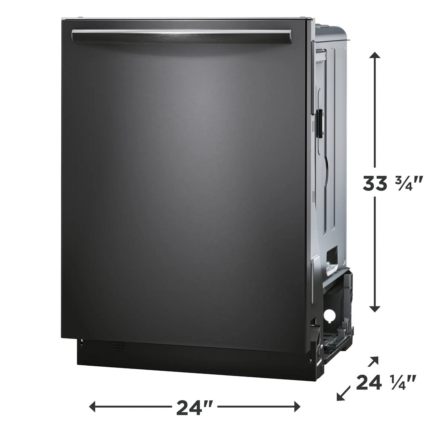 24" Stainless Steel Tub Built-In Dishwasher with CleanBoost™ Black Stainless Steel-GDSH4715AD