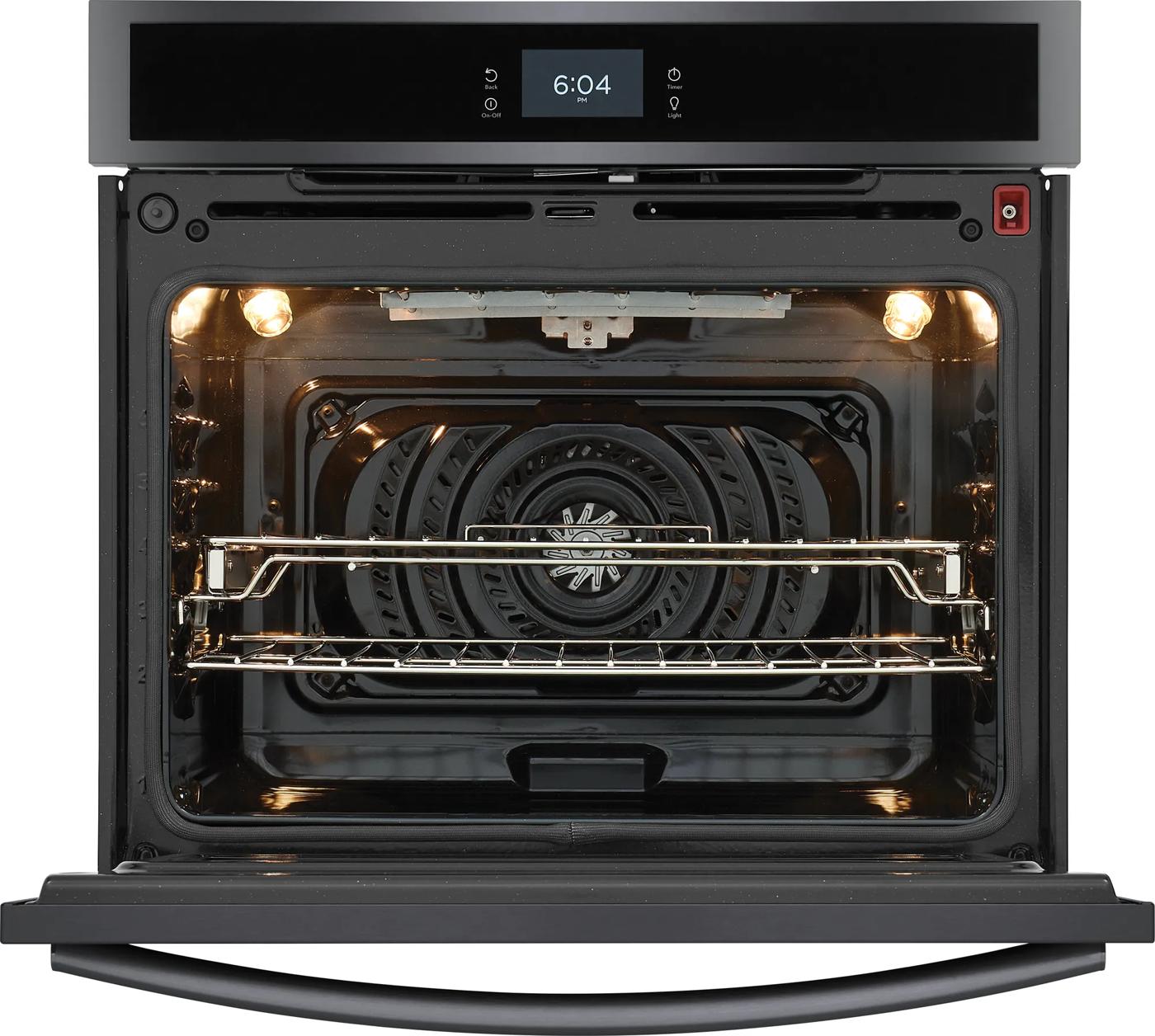 30" Single Electric Wall Oven with Total Convection Black Stainless Steel-GCWS3067AD