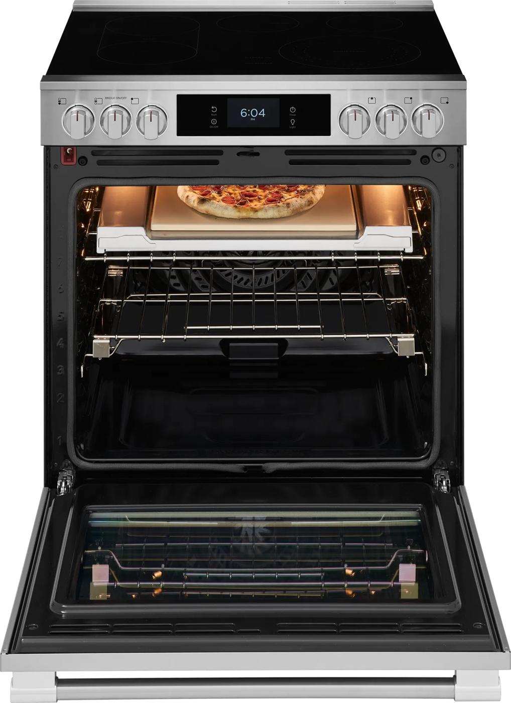 Cuisinière électrique 30 po avec pizza cuite sur pierre Acier inoxydable-PCFEC085BF