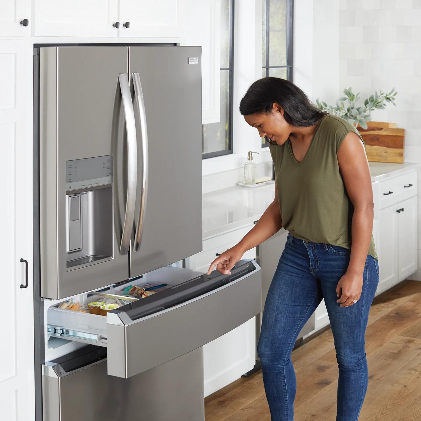 22 Cu. Ft. Counter-Depth 4-Door French Door Refrigerator Stainless Steel-GRMC2273CF