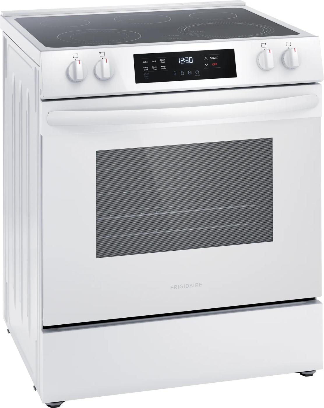 30" Front Control Electric Range White-FCFE306CAW