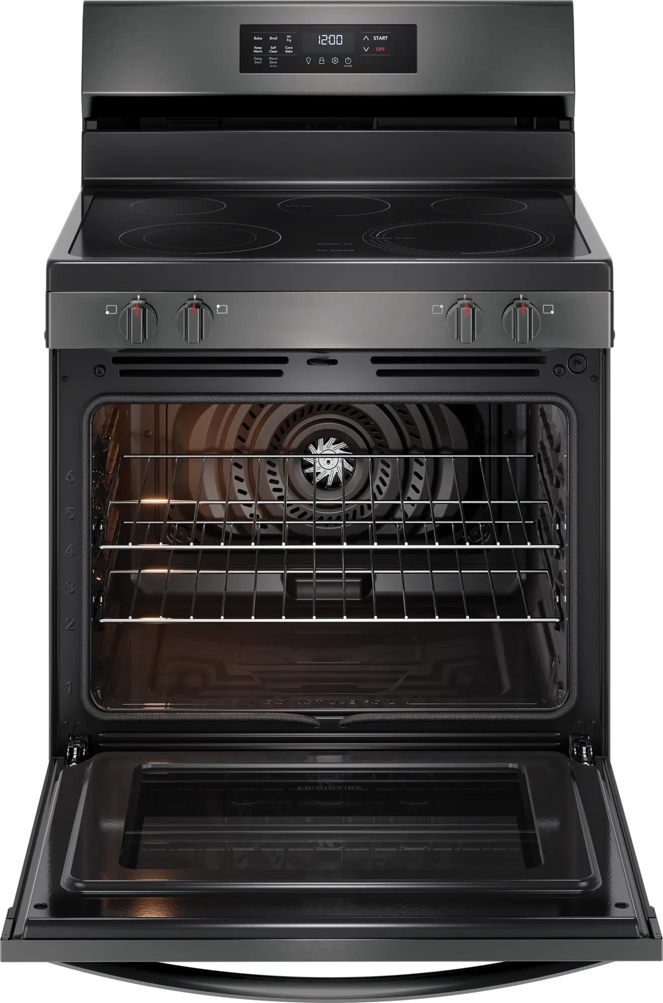 30" Electric Range with Air Fry Black Stainless Steel-FCRE308CAD