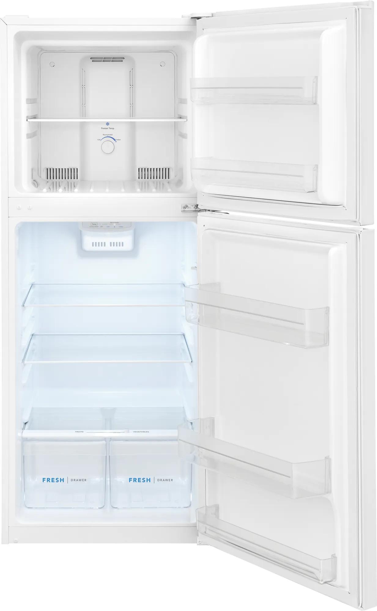 12 Cu. Ft. Garage Ready Top Freezer Apartment-Size Refrigerator White-FFET1222UW