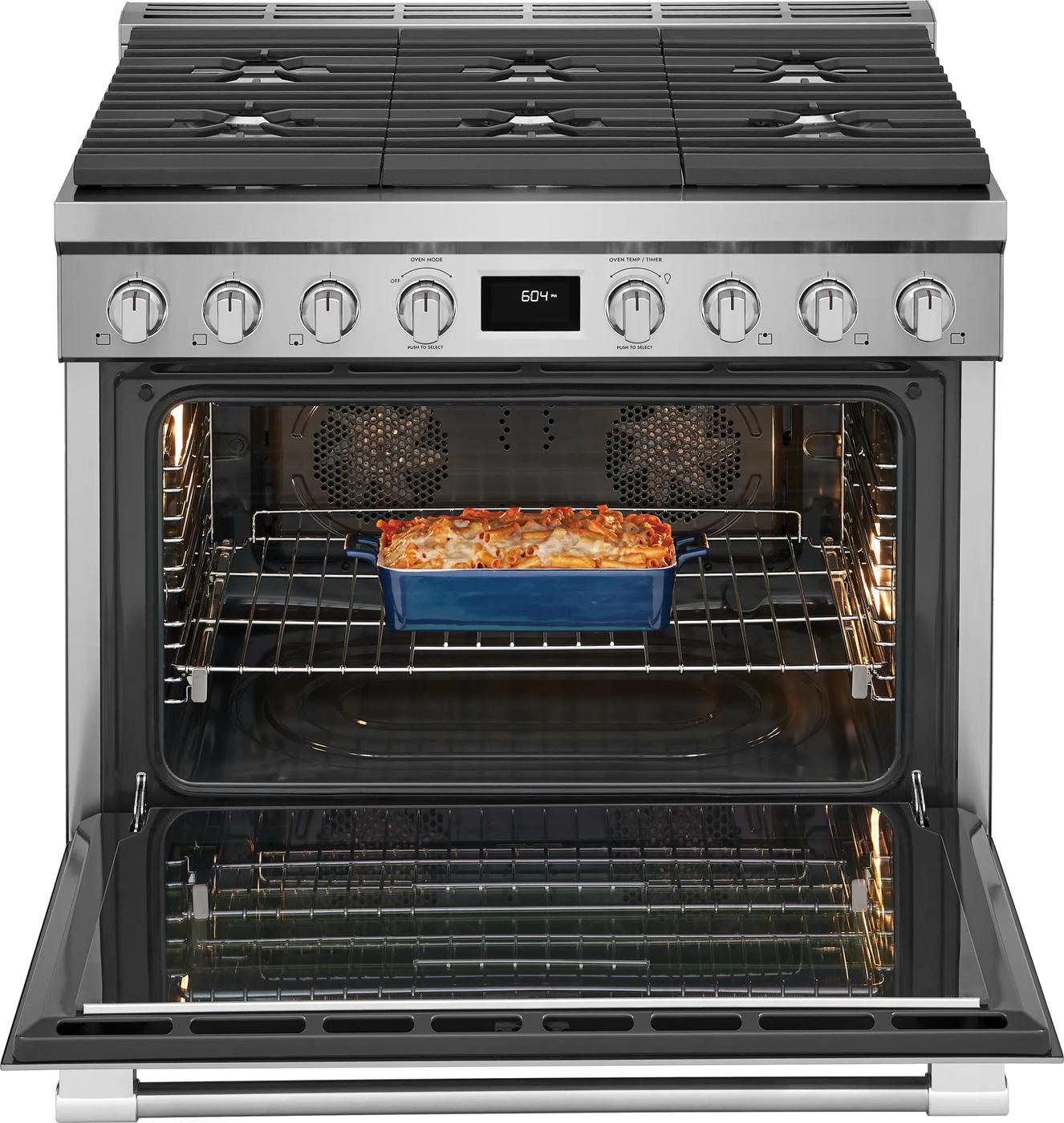 36" Dual-Fuel Freestanding Range Stainless Steel-PCFD3670AF