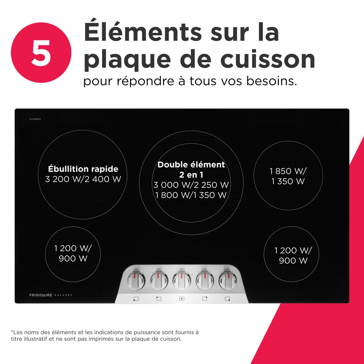 Surface de cuisson électrique de 36 po Acier inoxydable-GCCE3670BS