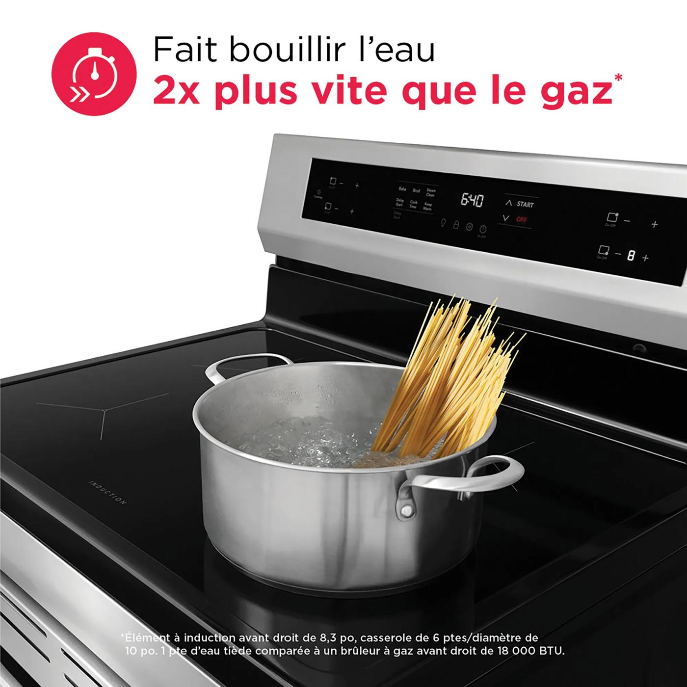 La cuisinière à induction à commande arrière de 30 po Acier inoxydable-FCRI306CAS
