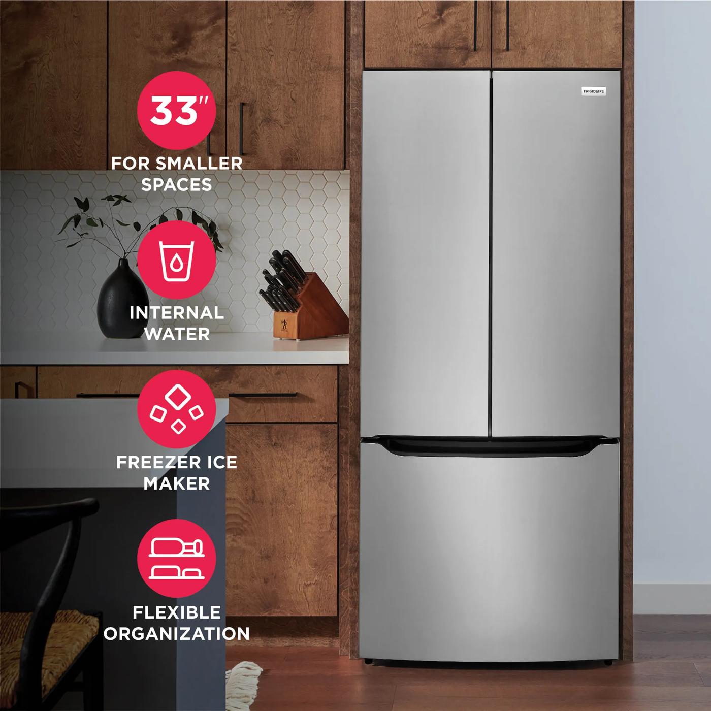 20 Cu. Ft. Counter-Depth French Door Refrigerator Fingerprint-Resistant Stainless Steel Look-FRFG2033AV