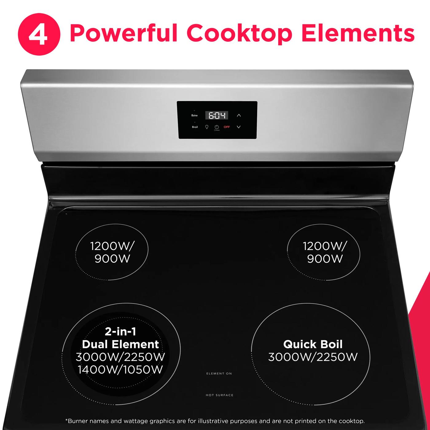 30" Electric Range Stainless Steel-FCRE305CBS