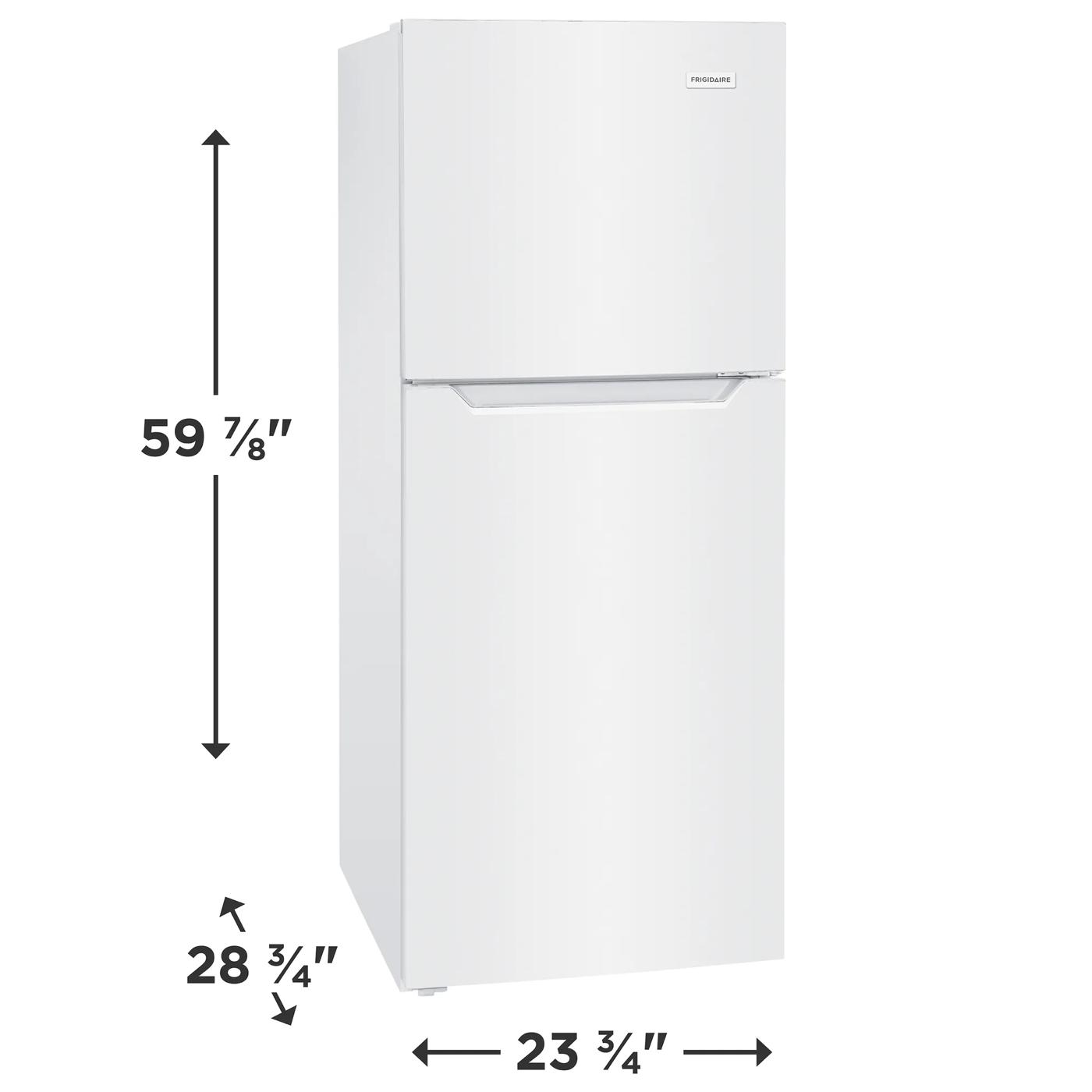 12 Cu. Ft. Garage Ready Top Freezer Apartment-Size Refrigerator White-FFET1222UW