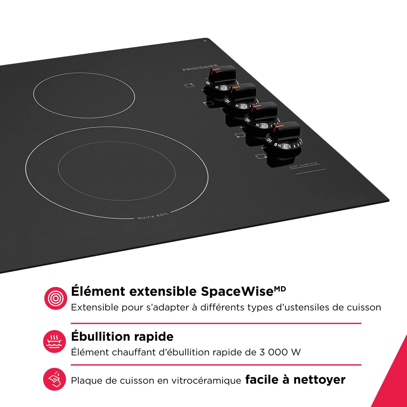 Table de cuisson électrique de 30 po Noir-FFEC3025UB