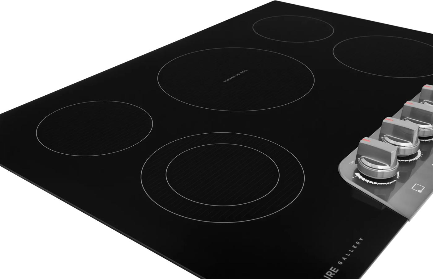 30" Electric Cooktop Black Stainless Steel-GCCE3070BD
