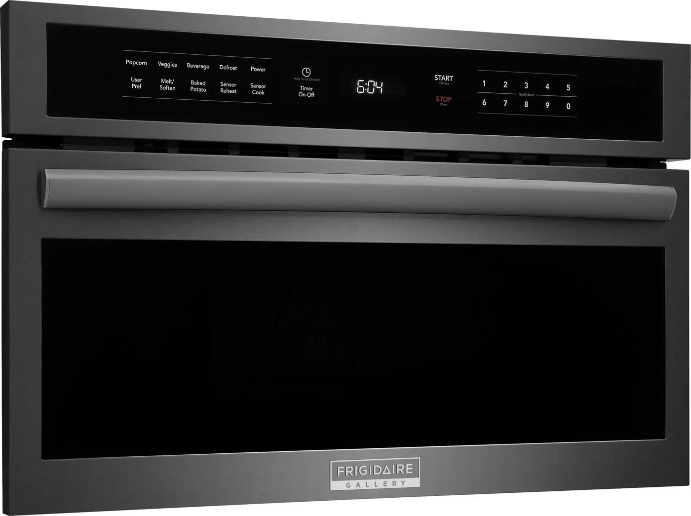30" Built-In Microwave Oven with Drop-Down Door Black Stainless Steel-GMBD3068AD