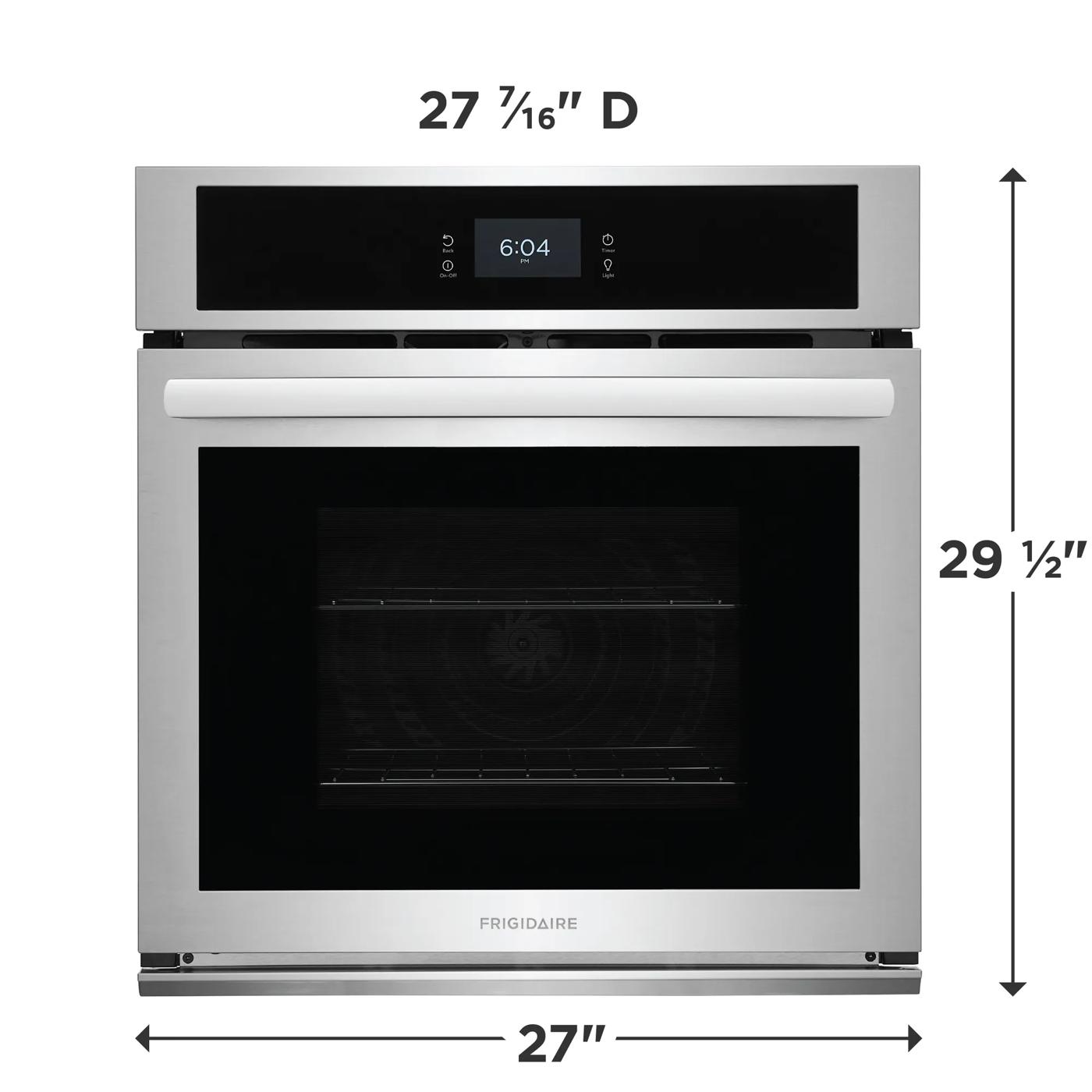 27" Single Electric Wall Oven with Fan Convection Stainless Steel-FCWS2727AS