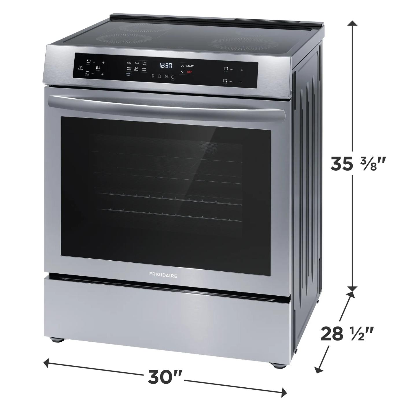 Cuisinière à induction de 30 po à commandes frontales Acier inoxydable-FCFI308CAS
