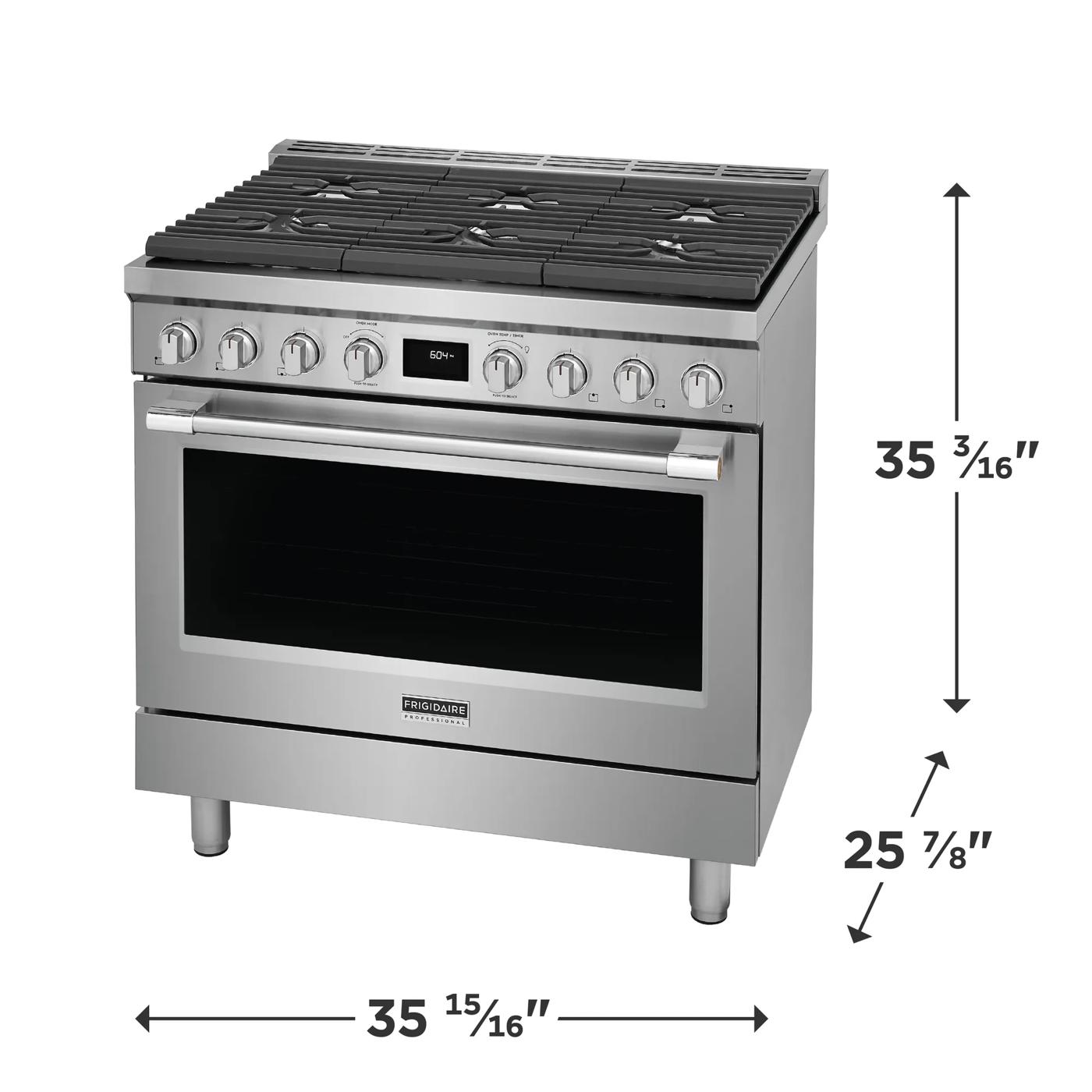 36" Dual-Fuel Freestanding Range Stainless Steel-PCFD3670AF