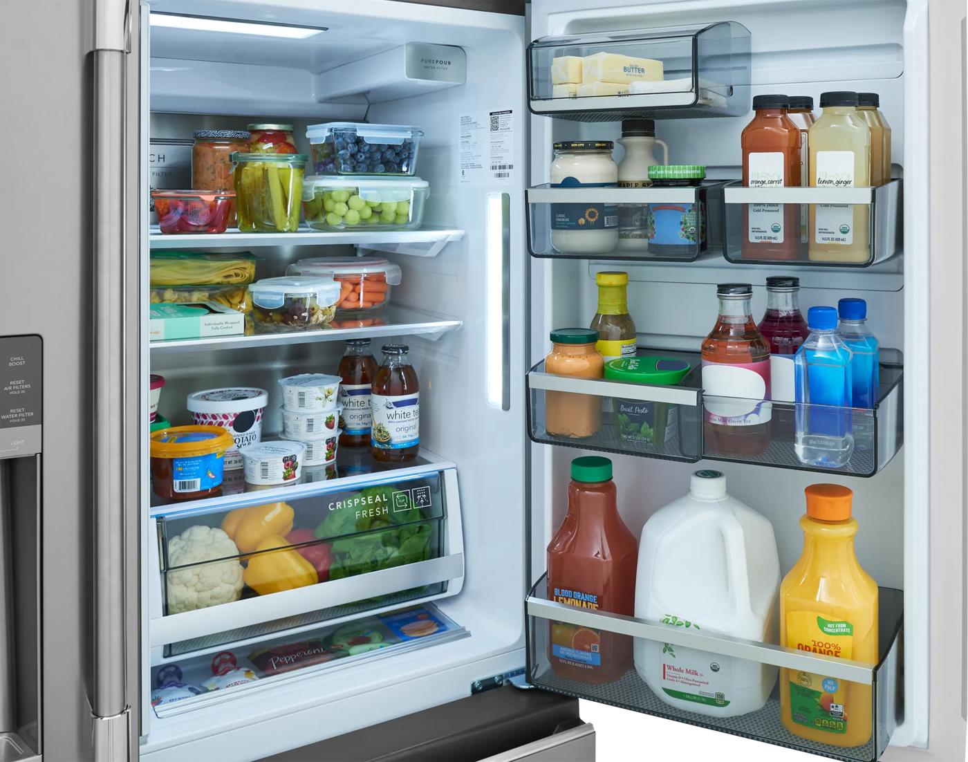 Réfrigérateur à portes françaises de 4 portes avec une profondeur de comptoir de 22 pi cu Acier inoxydable-PRMC2290BF