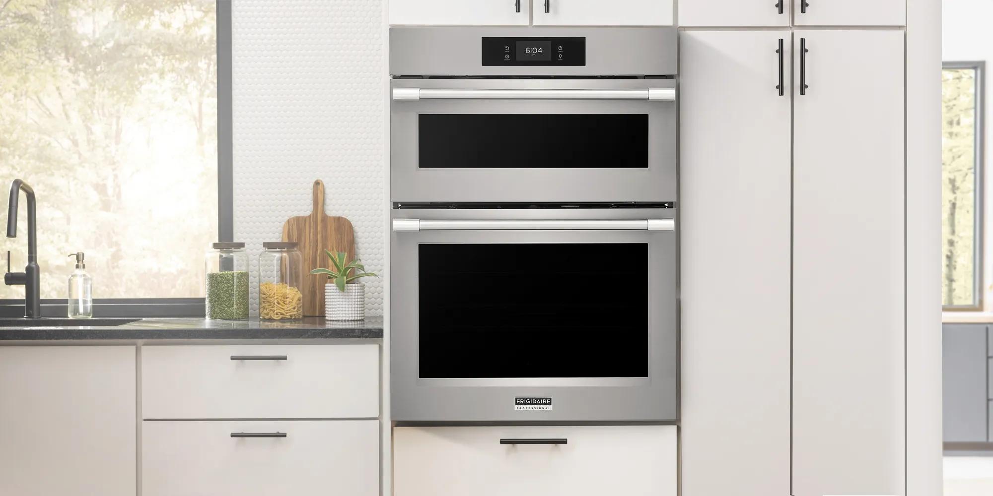 30" Electric Wall Oven and Microwave Combination with Total Convection Stainless Steel-PCWM3080AF