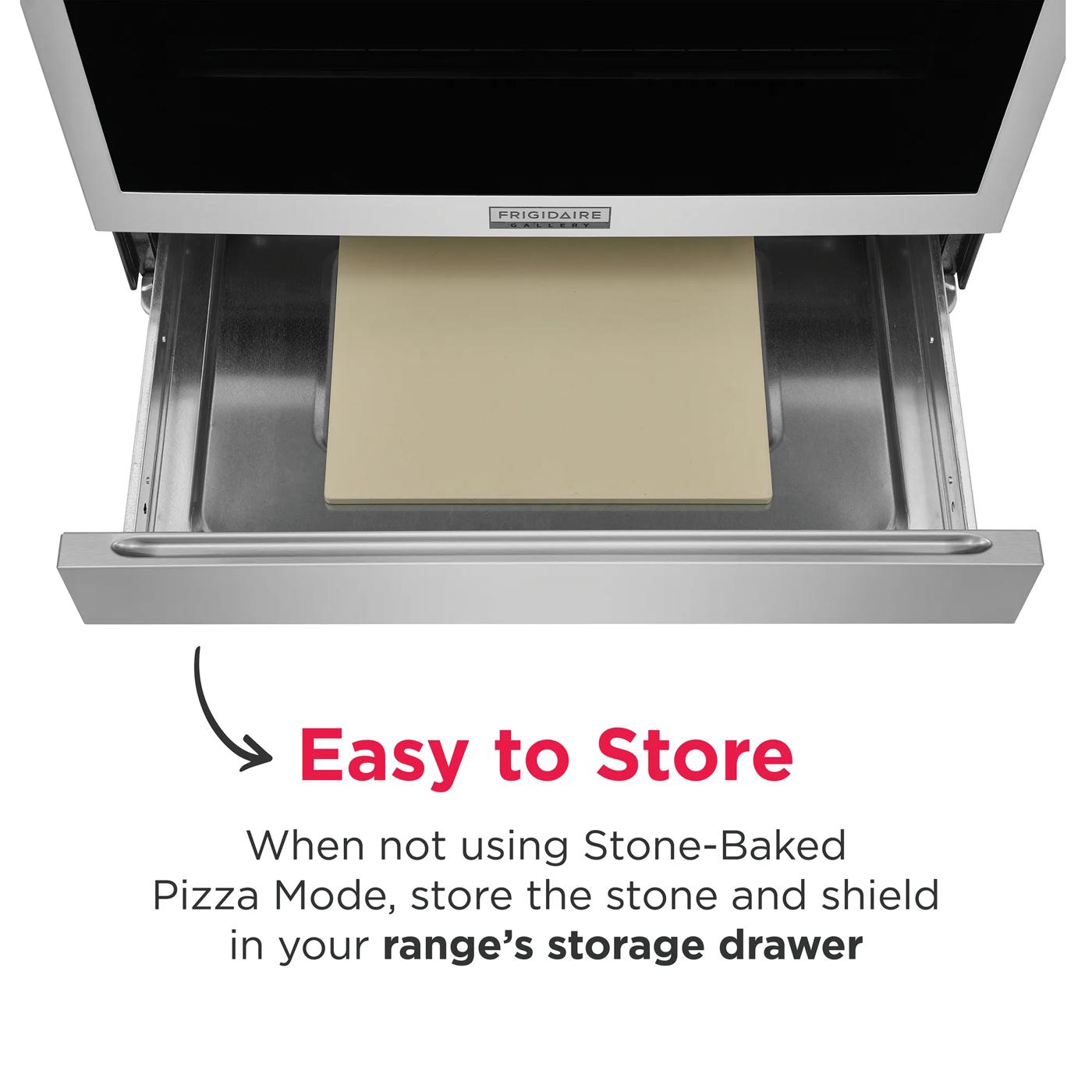 30" Electric Range with Stone-Baked Pizza Stainless Steel-GCFE307CBF