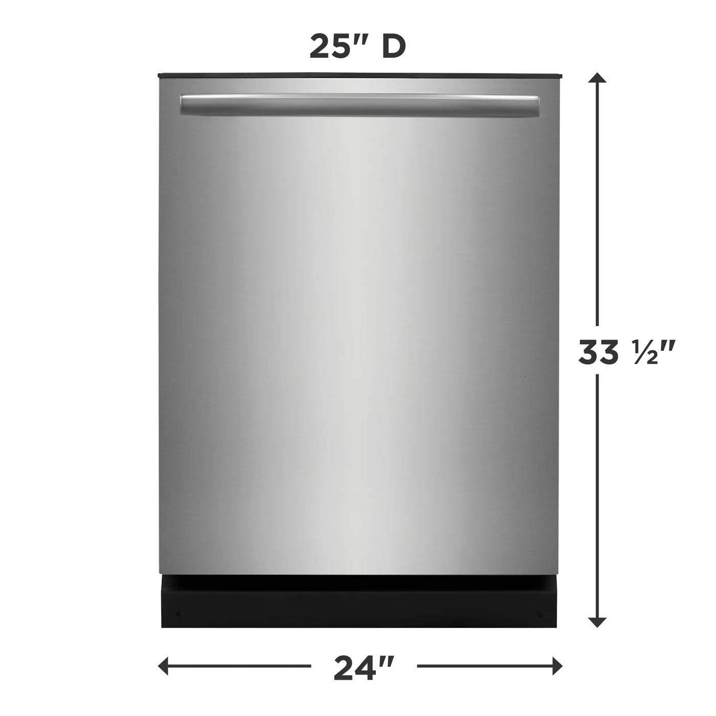 Lave-vaisselle 24 pouces ultrasilencieux de 42 dBa Acier inoxydable-GDPH4525AF