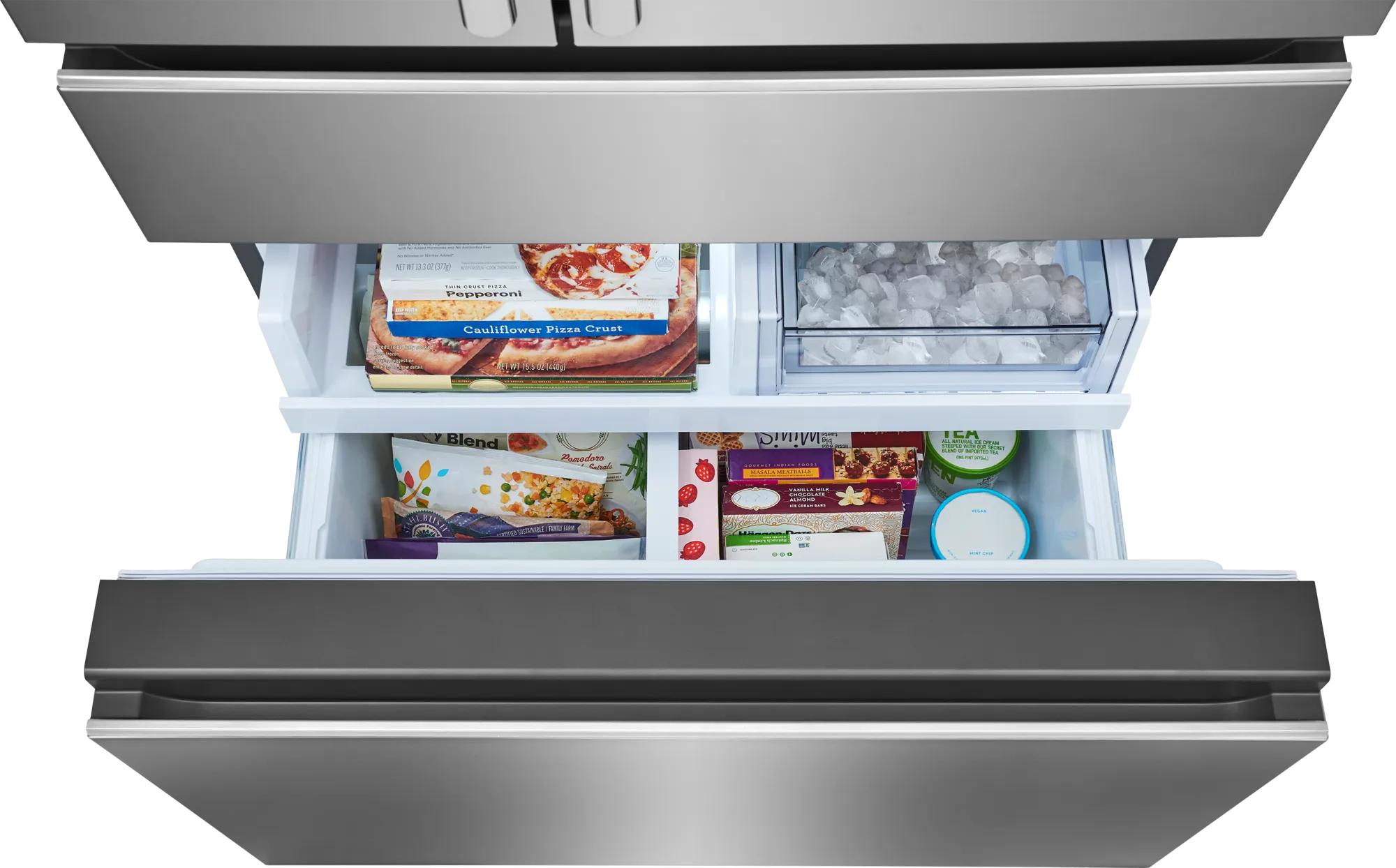 Réfrigérateur à portes françaises de 4 portes avec une profondeur de comptoir de 22 pi cu Acier inoxydable-PRMC2290BF