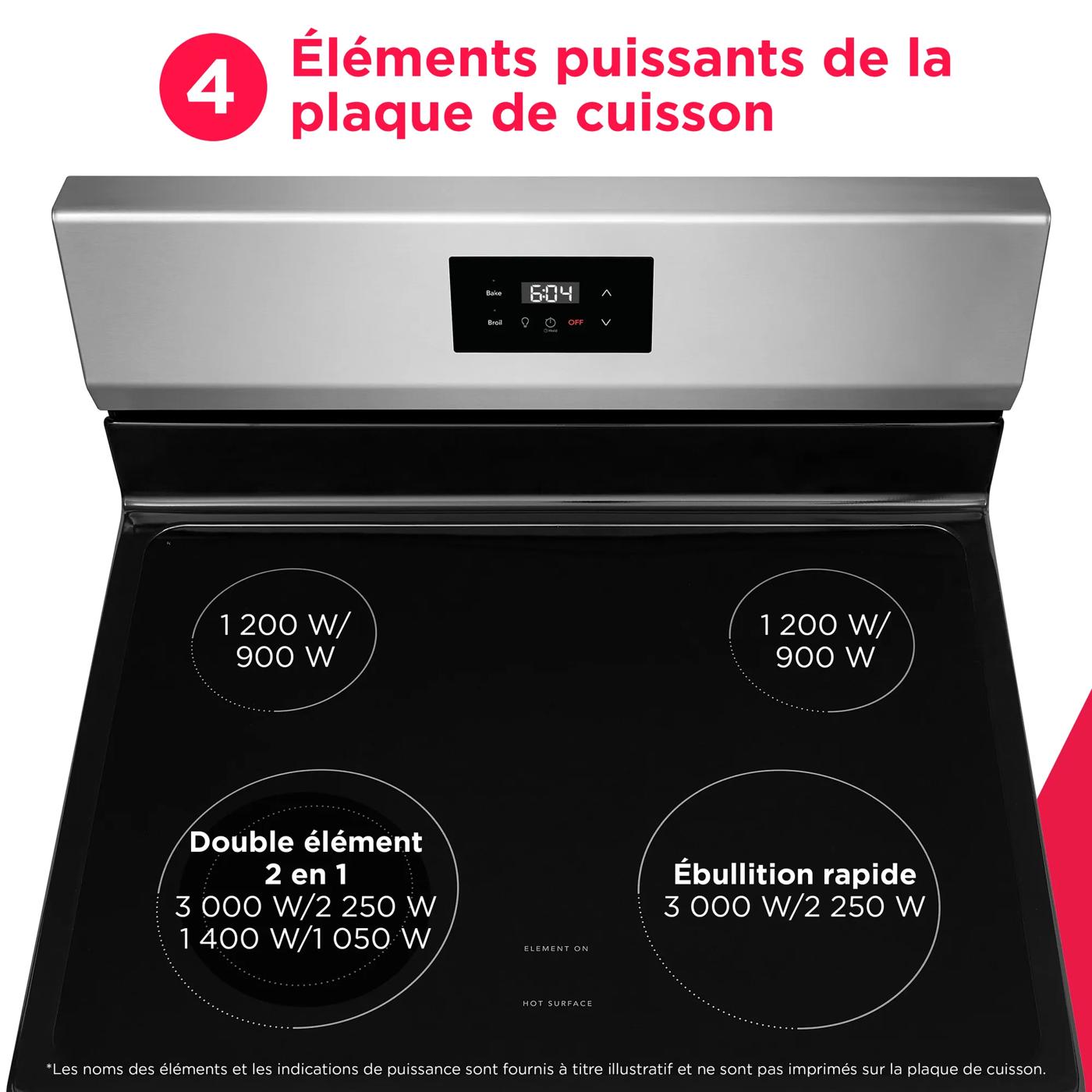 Cuisinière électrique de 30 po Acier inoxydable-FCRE305CBS