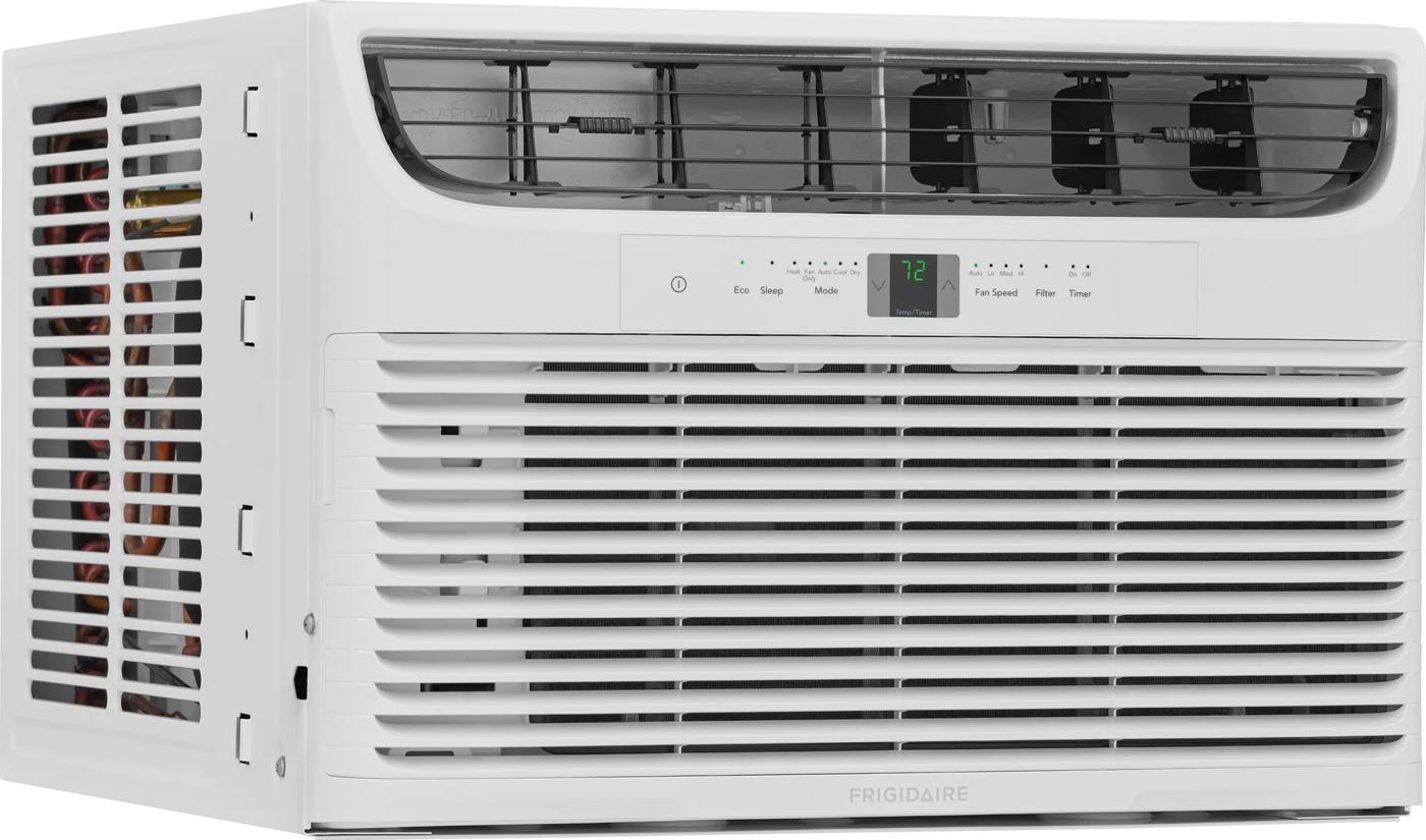 8,000 BTU Window Air Conditioner with Supplemental Heat and Slide Out Chassis White-FHWH082WA1