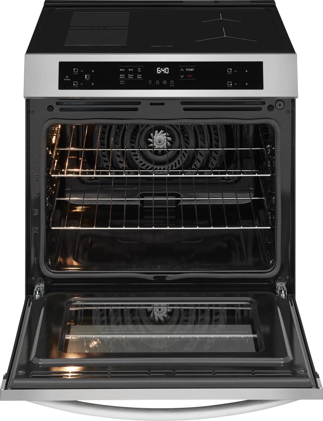 30" Front Control Induction Range with Air Fry Stainless Steel-FCFI308CBS