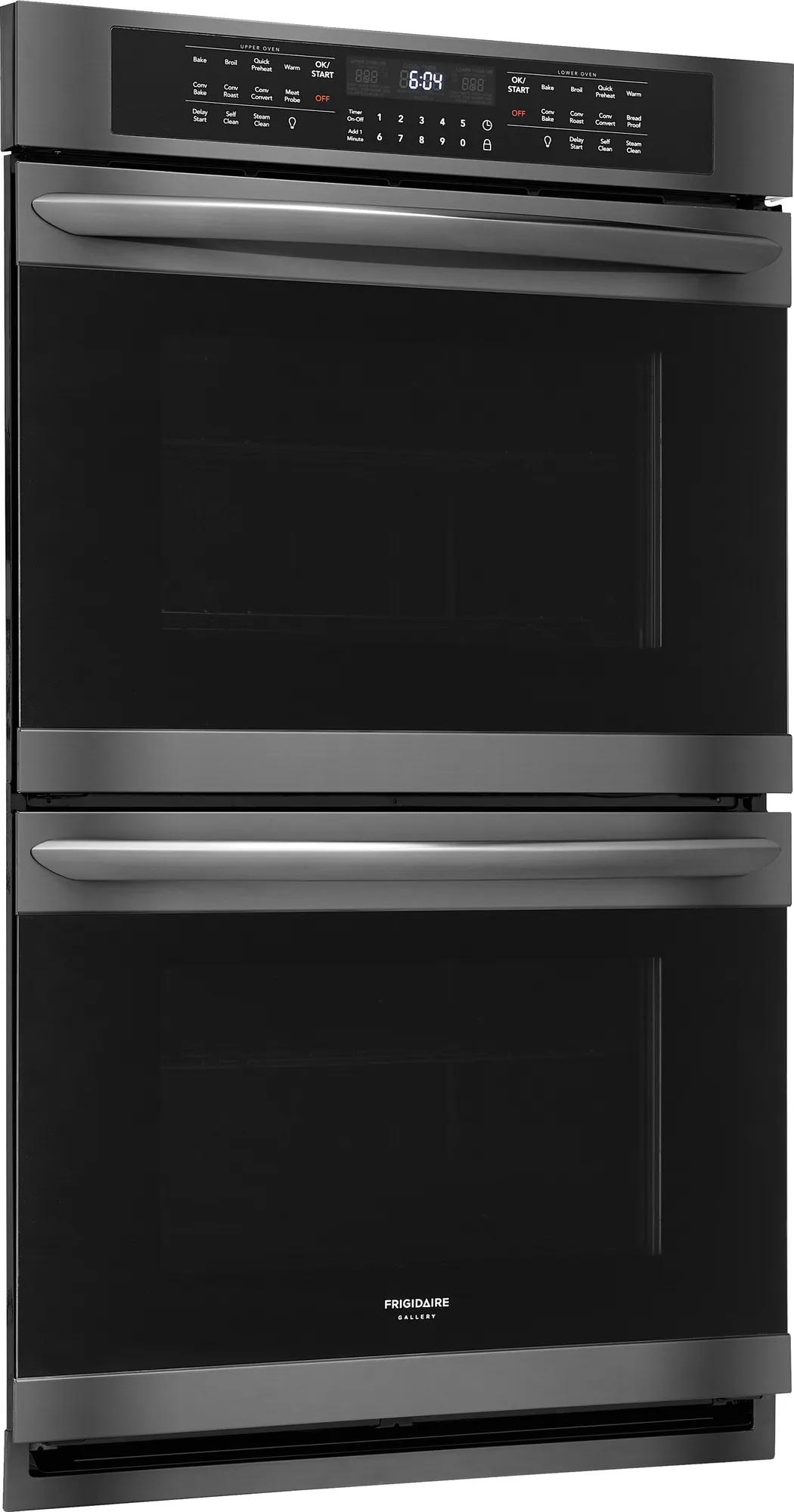 Four mural double électrique de 30 po Acier inoxydable noir-FGET3066UD