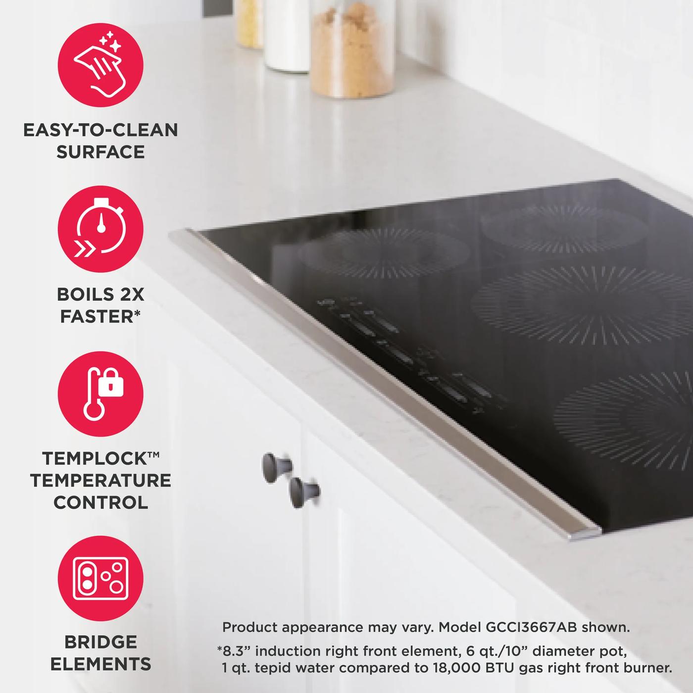 36" Induction Cooktop Black-GCCI3667AB
