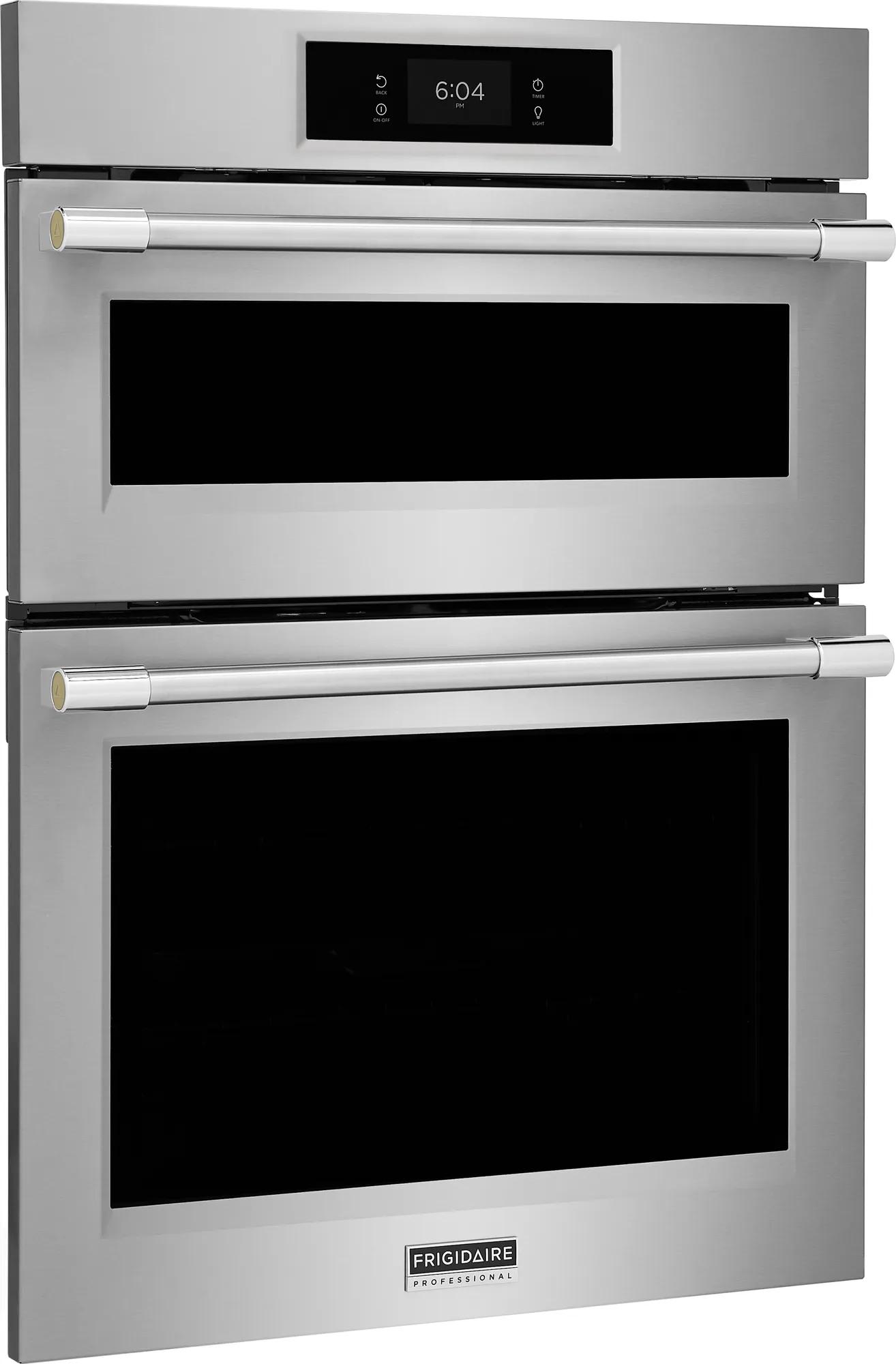 30" Electric Wall Oven and Microwave Combination with Total Convection Stainless Steel-PCWM3080AF