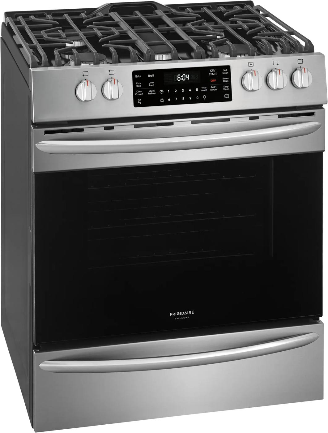 30" Front Control Gas Range with Air Fry Stainless Steel-FGGH3047VF