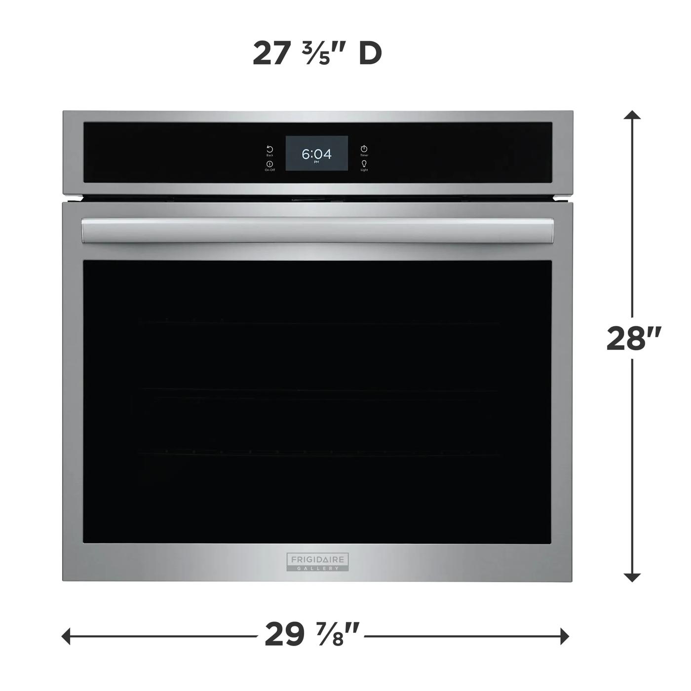 30" Single Electric Wall Oven with Total Convection Stainless Steel-GCWS3067AF