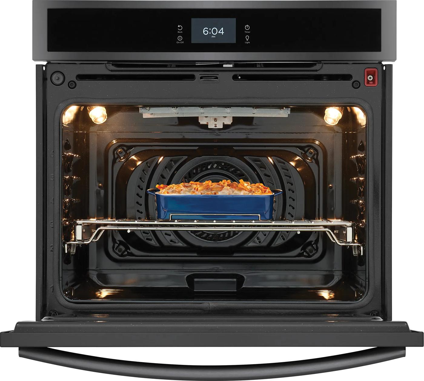 30" Single Electric Wall Oven with Total Convection Black Stainless Steel-GCWS3067AD