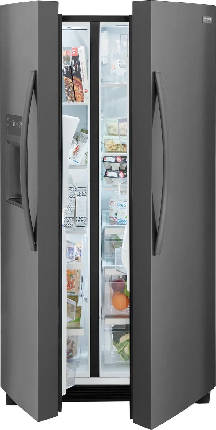 22 Cu. Ft. 36" Counter Depth Side by Side Refrigerator Black Stainless Steel-GRSC2352AD