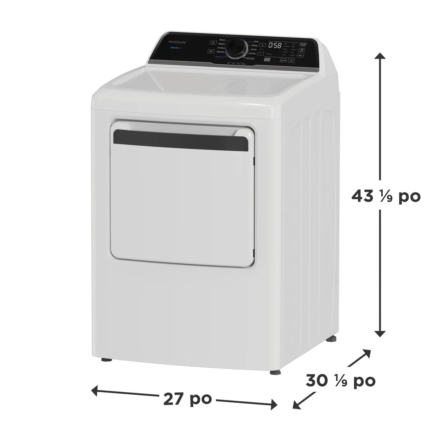 Sécheuse à gaz 7 pi3 Blanc-FLVG7523BW