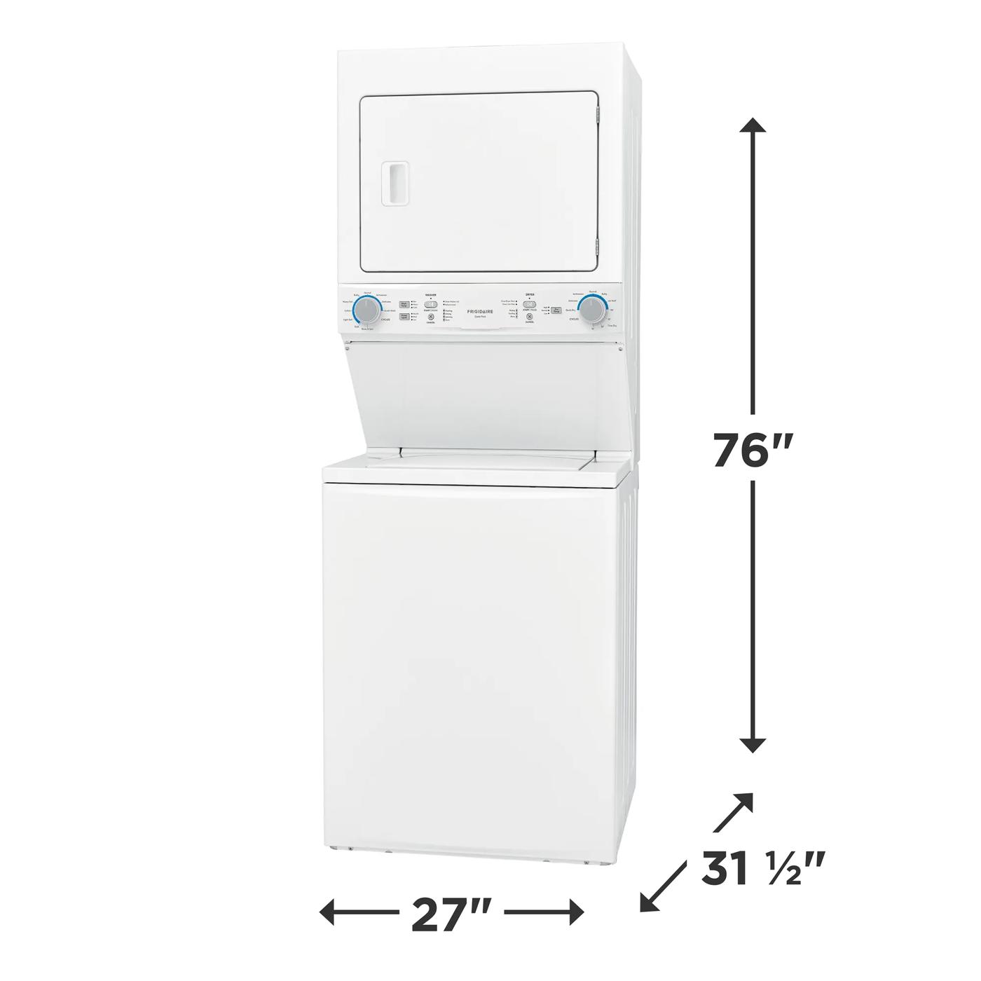 Electric Washer/Dryer Laundry Center - 4.5 Cu. Ft I.E.C. Washer and 5.5 Cu. Ft. Dryer White-FLCE752CAW