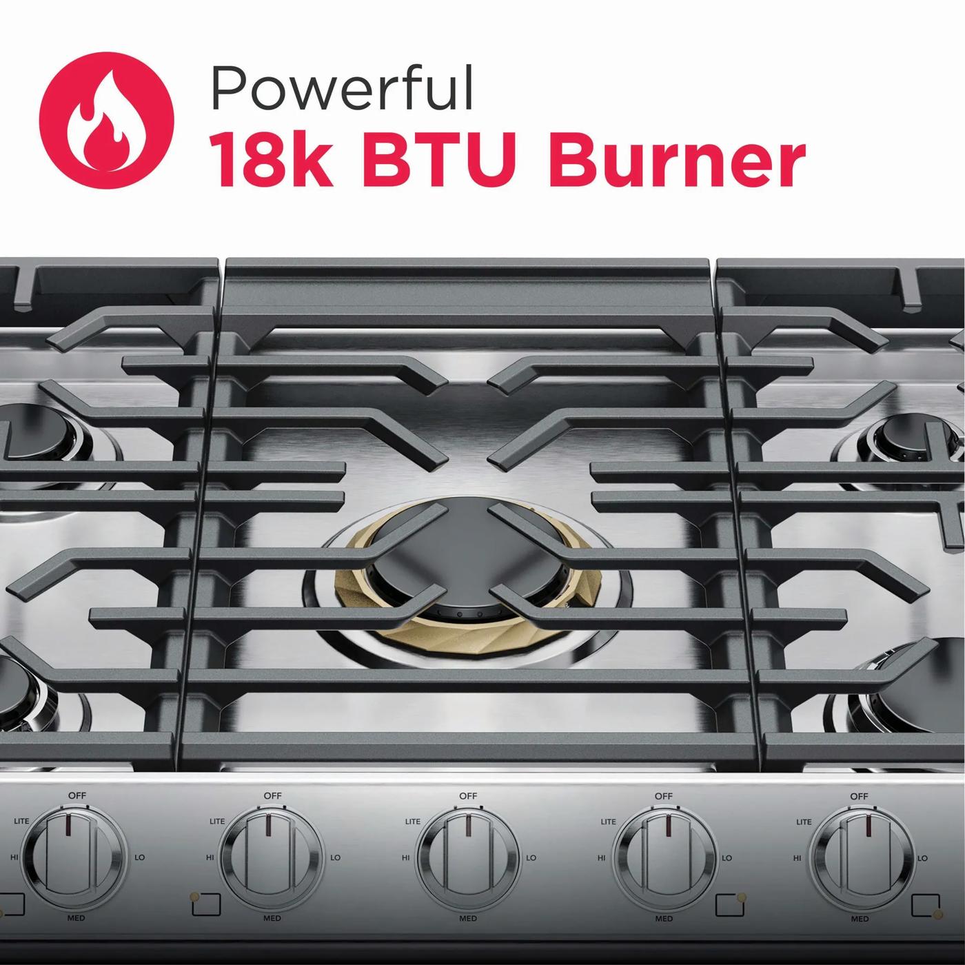 36" Gas Cooktop Stainless Steel-PCCG3680AS