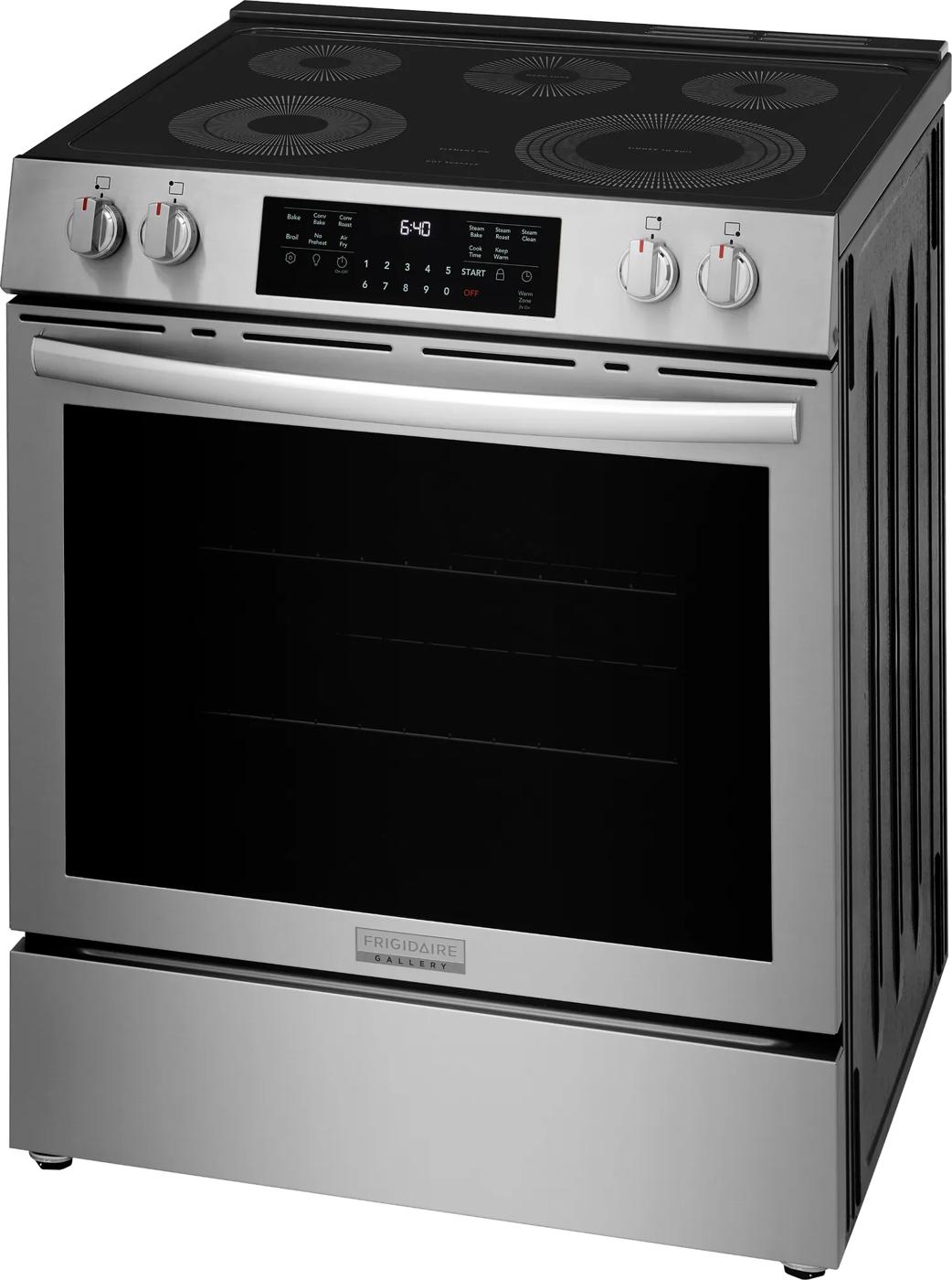 Cuisinière électrique à commande frontale de 30 po avec convection totale Acier inoxydable-GCFE305CBF